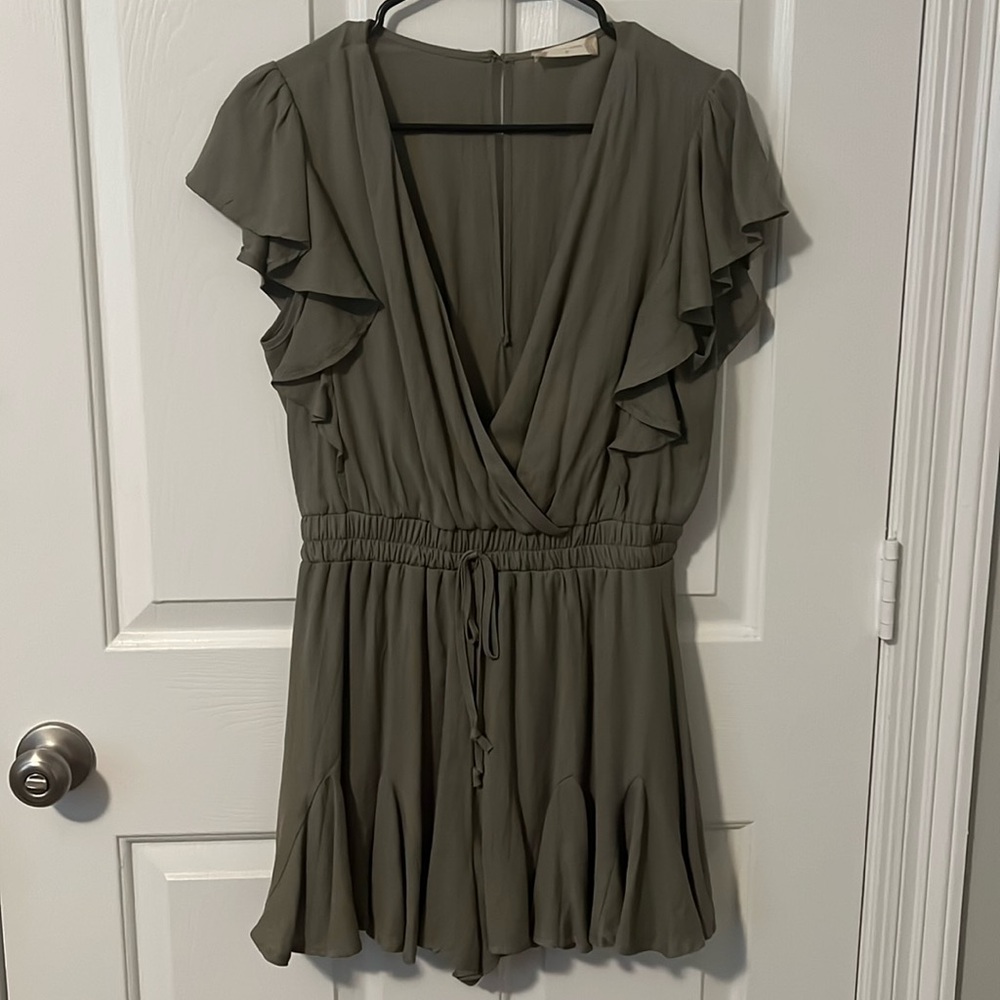 Army green romper